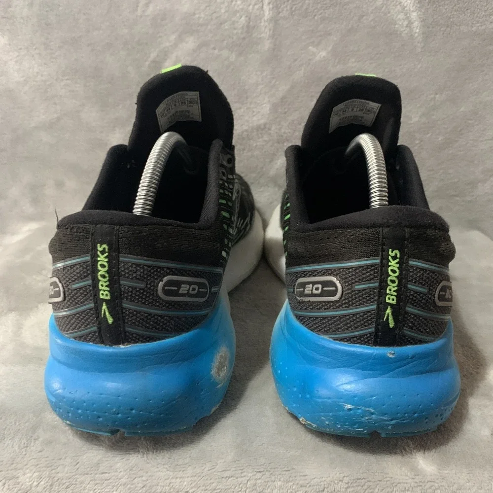Brooks Glycerin 20 Men's Running Shoes 10 Black Blue Green Athletic Sneakers‎